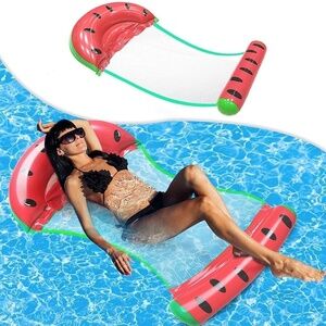 Watermelon Pool Float Summer Floating Bed Swim Ring Air Chamber Water